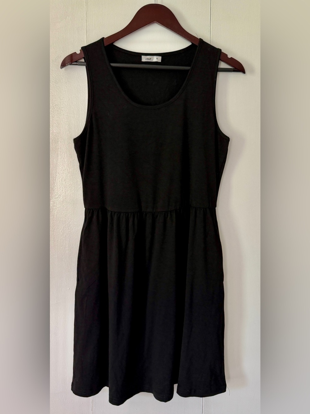 Black Sleeveless Sundress Elastic Waist Size M
